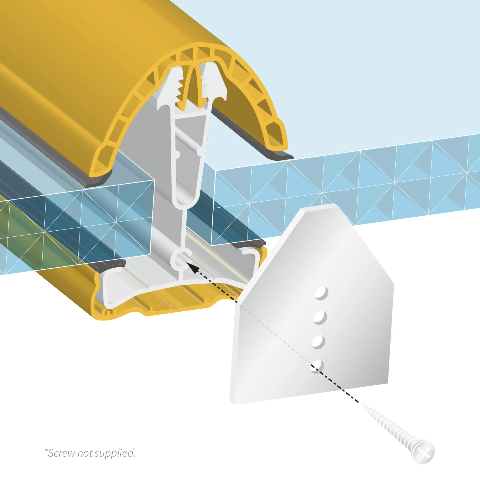 End-Fix Glazing Bar Retaining Plate - Image 3
