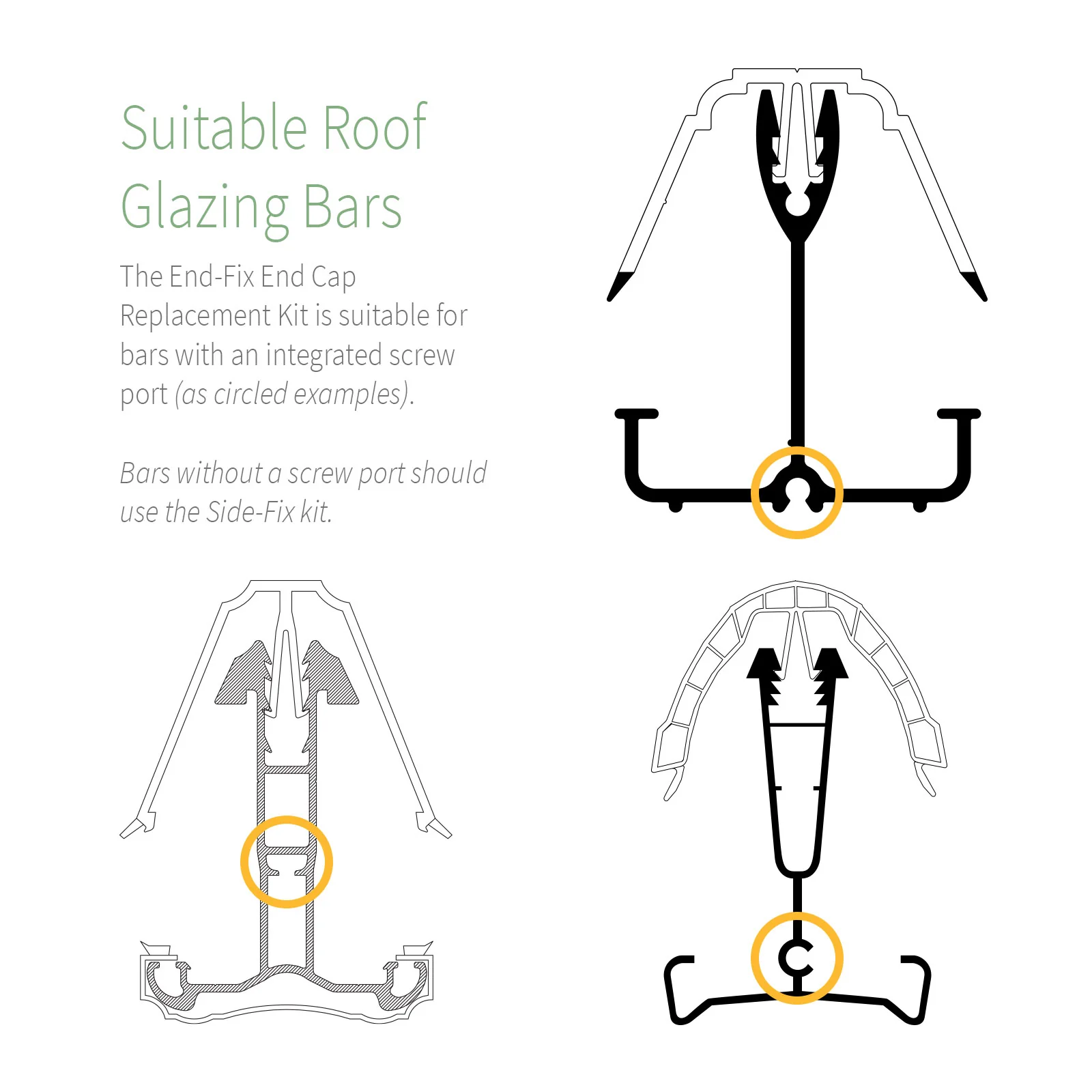 End-Fix Glazing Bar Retaining Plate - Image 4