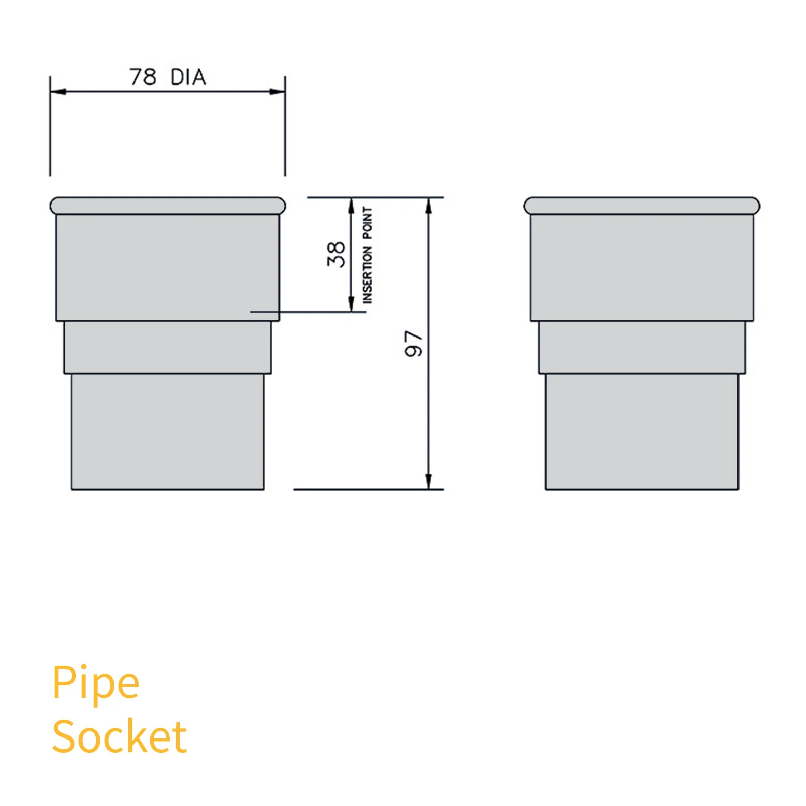 FloPlast 68mm Round Downpipe - Image 54