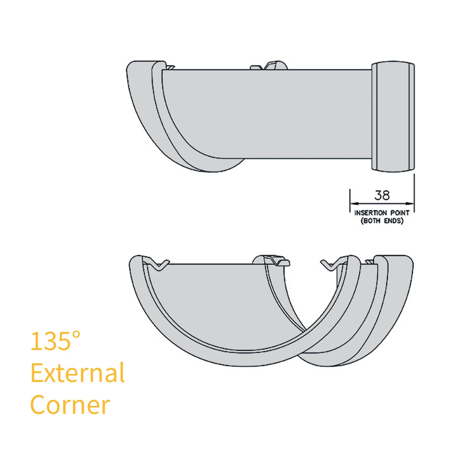 FloPlast Half Round 112mm Gutter - Image 4