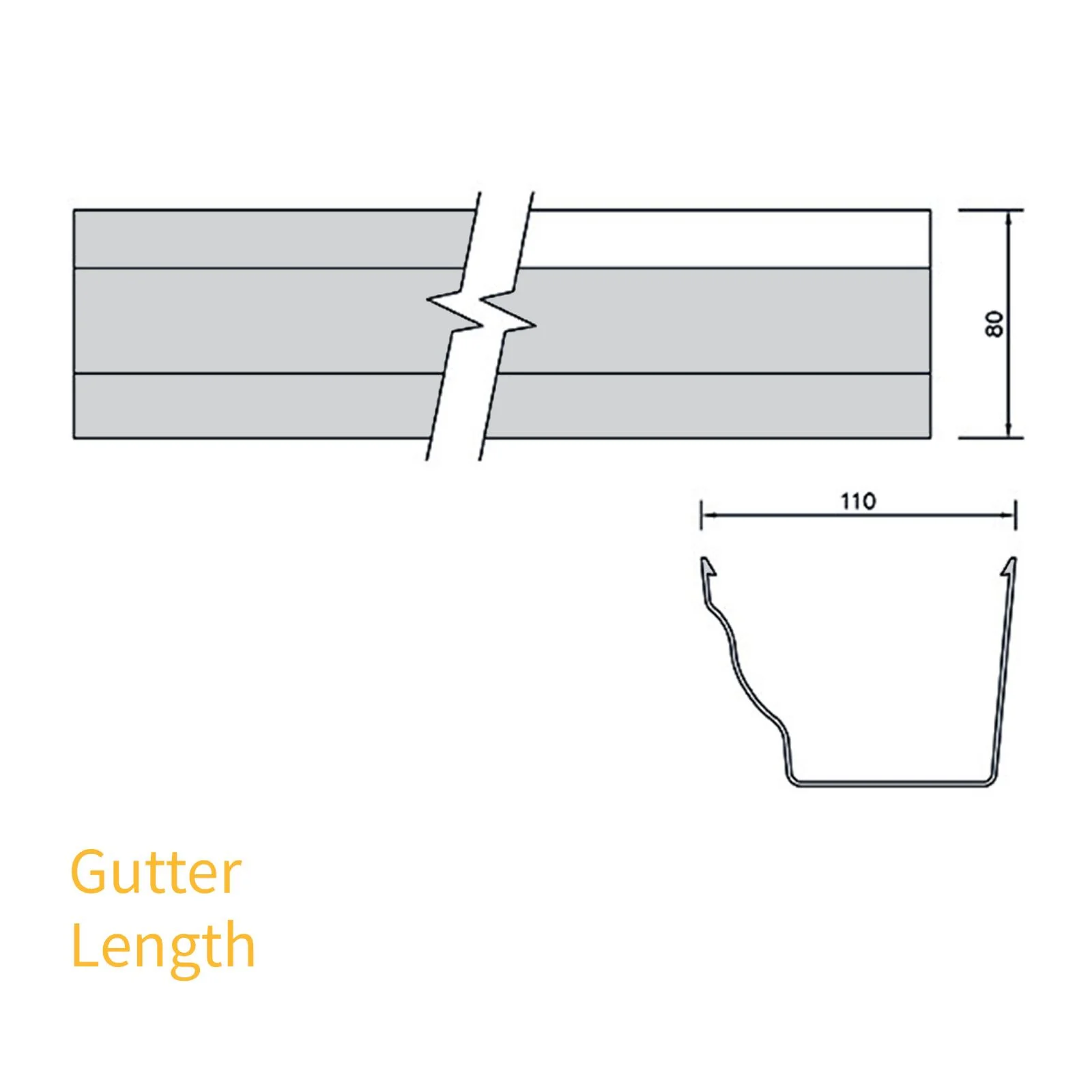 FloPlast Niagara Ogee 110mm Gutter Length (4m) - Image 4