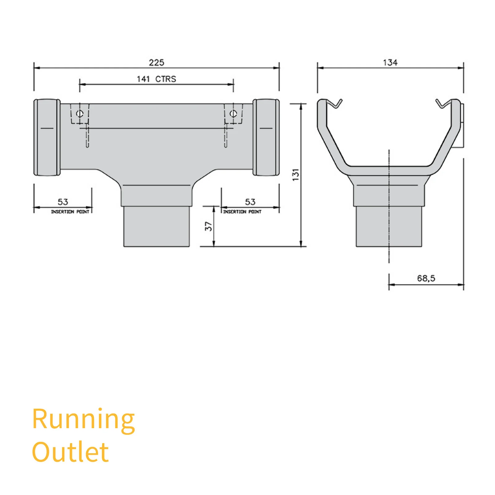 FloPlast Square Line 114mm Gutter - Image 11