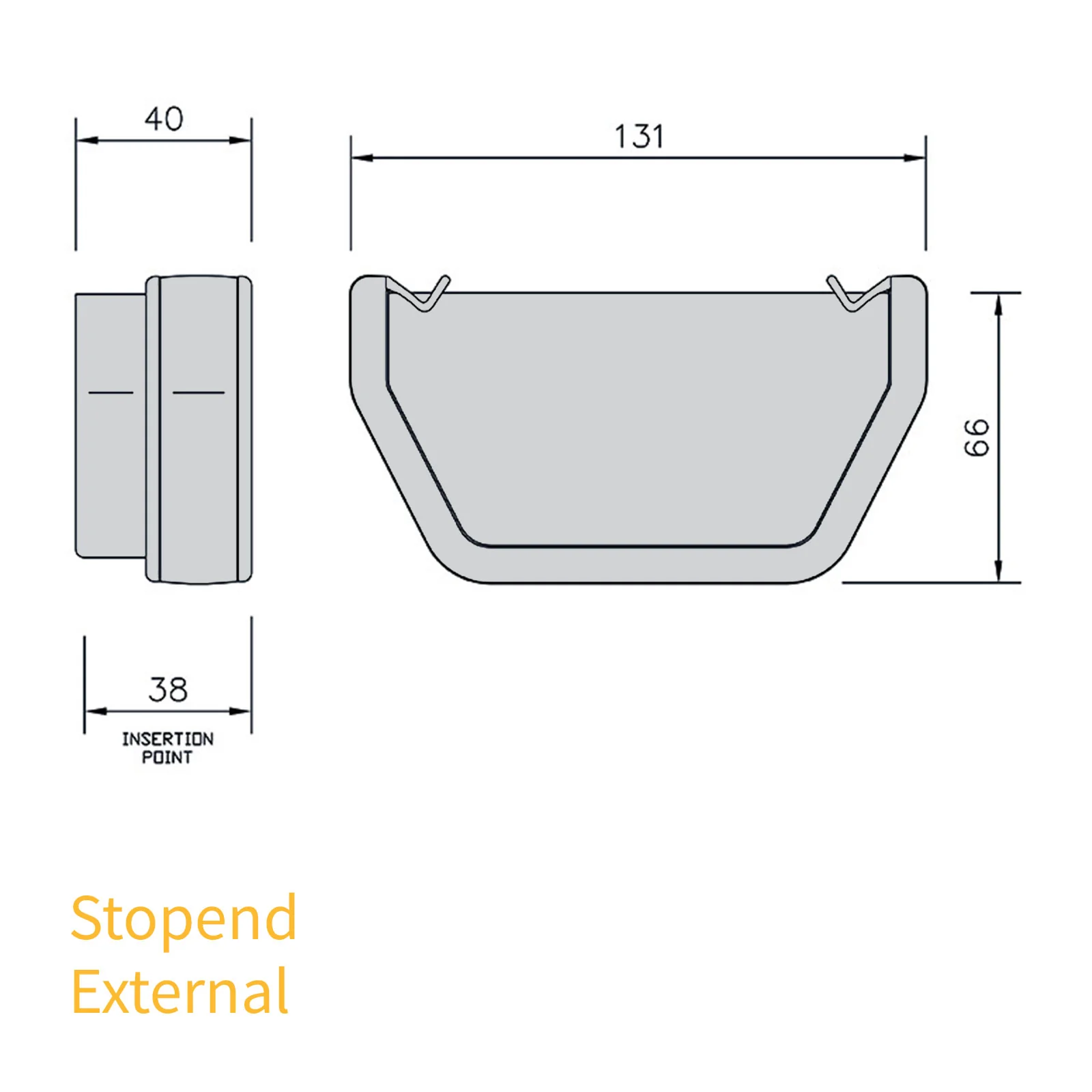 FloPlast Square Line 114mm Gutter - Image 13