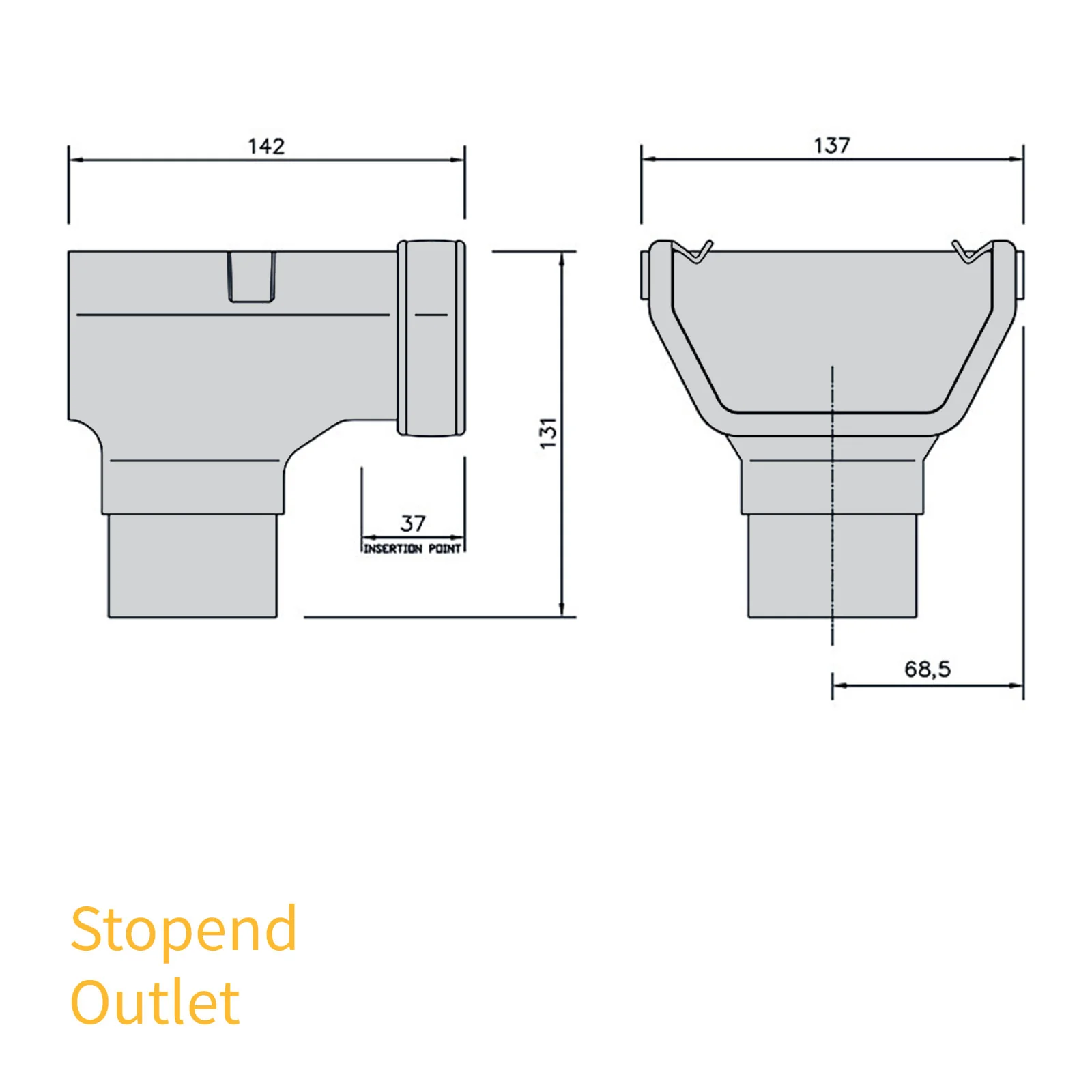 FloPlast Square Line 114mm Gutter - Image 17